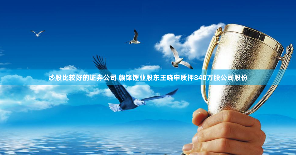 炒股比较好的证券公司 赣锋锂业股东王晓申质押840万股公司股份