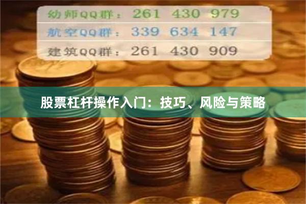 股票杠杆操作入门：技巧、风险与策略